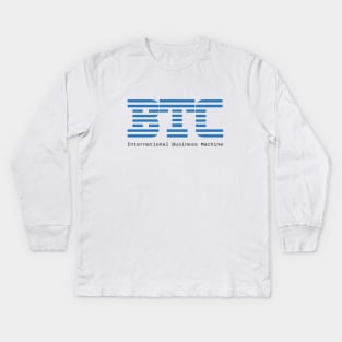 BTC - International Bitcoin Machine Kids Long Sleeve T-Shirt